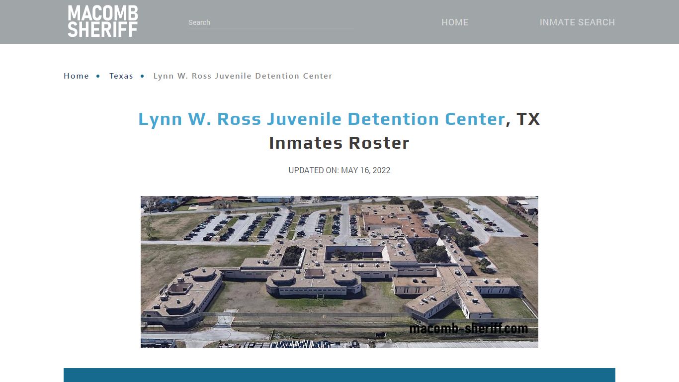 Lynn W. Ross Juvenile Detention Center, TX Jail Roster ...