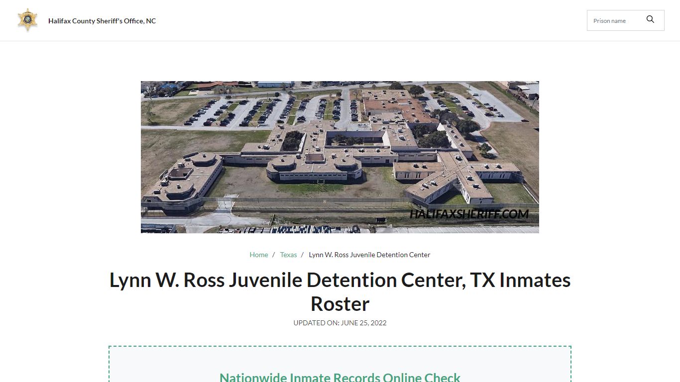 Lynn W. Ross Juvenile Detention Center , TX Inmates Roster